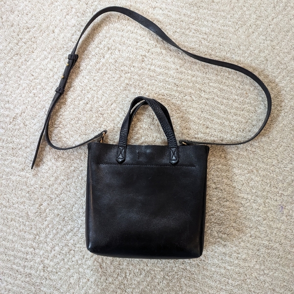 Madewell small leather transport crossbody black bag - Picture 14 of 16